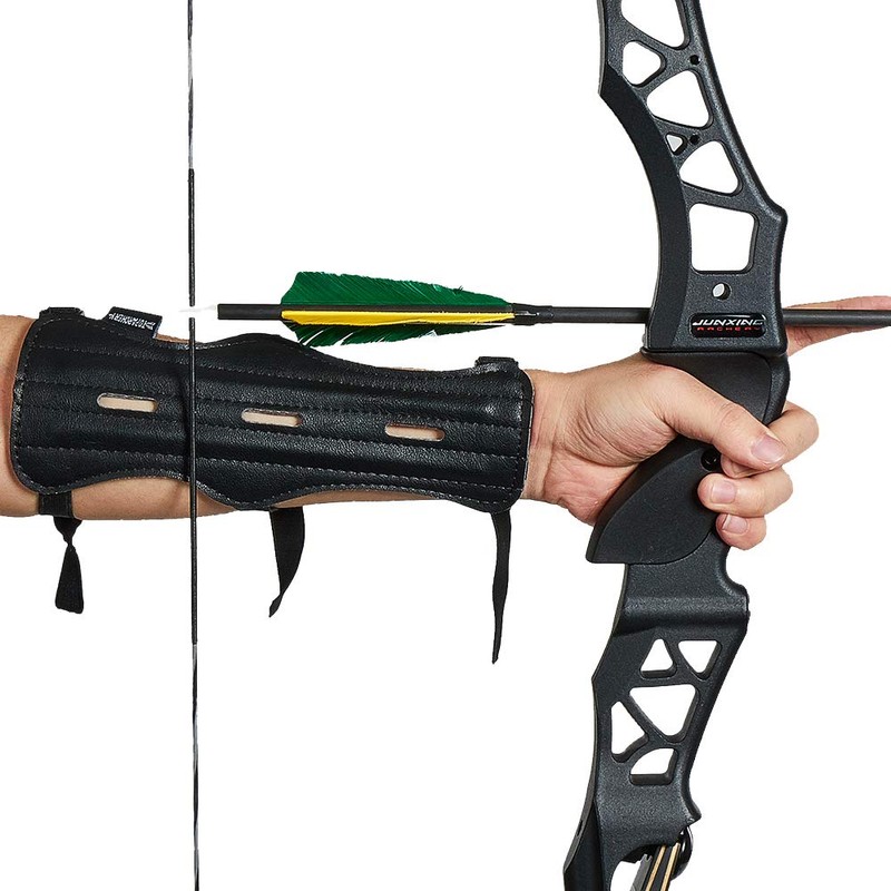 Huntingdoor Archery Arm Guard Finger Guard Set Archery Leather Long