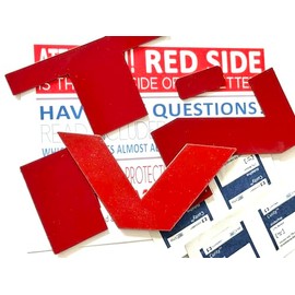 Generic Red Tailgate Letters Compatible with Titan 2016-UP Rear Cap ABS Plastic Selfadhesive Inserts Not Decals