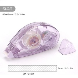 4 Pack Double Sided Tape Roller, Adhesive Scrapbooking Glue Tape, Adhesive Tape Dispenser Runner for Crafts and Arts Projects, Photo Tape for Scrapbooking