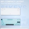 Solakaka SK961 Wireless Mechanical Keyboard 60 Percent Keyboard Tri-Mode Connection