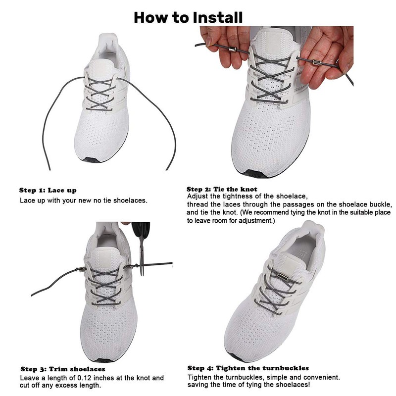 Elastic No Tie Shoelaces,Tieless Shoe Laces for Adults and Kids