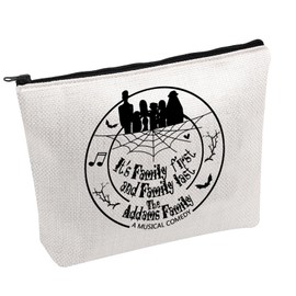 UJIMS The AD Family Musical Merch Addams Musical Fans Makeup Bag Horror Movie Inspired Gift Broadway Theatre Gift (ADFamilyBag)