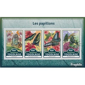 Togo 7829-7832 Sheetlet (complete. issue) unmounted mint/never hinged ** MNH 2016 Butterflies (Stamps for collectors) Butterflies
