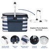 ALLCAMP Picnic Basket - Insulated Cooler, Thickening Foldable Picnic Basket