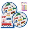 Traffic Jam Birthday Lunch Napkins & Plates Party Kit for