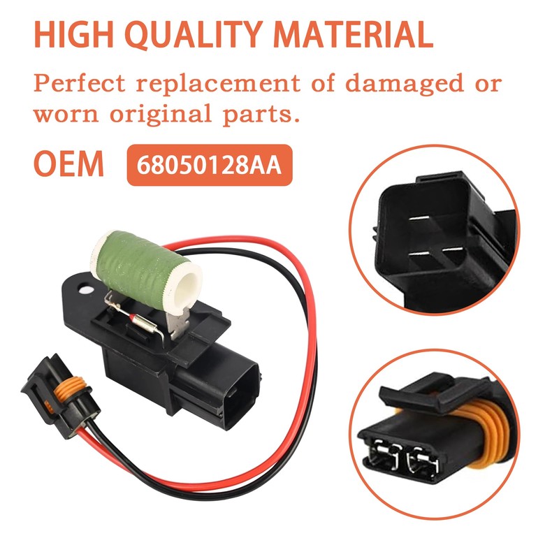 TOJIO 68050128AA HVAC Blower Motor Resistor Fit for Dodge Charger