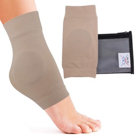 CRS Cross Ankle Malleolar Gel Sleeves. One Pair of Premium Padded Skate Socks to Cushion and Protect Ankle Bone for Figure Skating, Hockey, Inline, Roller, Skiing or Boots. (X-Large)
