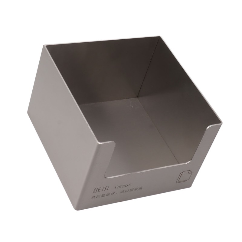 Stainless Steel Tissue Box Square Tissue Holder Large Opening Napkin