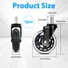 5 Pack Heavy Duty Rubber Office Chair Caster Wheels, Universal