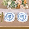 MORAINJAY Pack of 20 Blue Flowers Party Napkins, 33 x