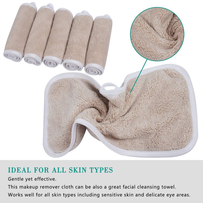 KinHwa Microfibre Face Cloths, Make-Up Remover Cloths, Washable Make-Up Wipes,