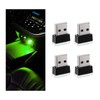 Sylvil 4 PCS USB LED Car Interior Atmosphere Lamp, Portable