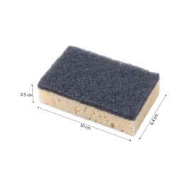 Healvian 3pcs Double-Sided Cleaning Sponge Scrubbing Pad for Kitchen Bathroom Highly Absorbent Scouring Pad Soft Dishcloth Random Colors Dish Brush