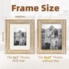 MACVAD Wooden 8x10 Picture Frame with Mat for Displays 8x10