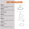 Facon 7.5-Inch 12V LED RV Ceiling Dome Light with Touch