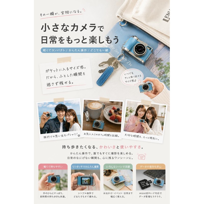 Mini Camera Compact (0.6 oz (16 g) / 32 GB