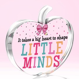 Teacher Appreciation Gifts for Women Teachers Day Gifts for Women Funny Thank You Gifts for Teacher Coworker Office Desk Apple Acrylic Sign Decor 4 x 4 inches