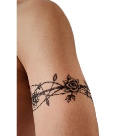 BeyondTattoos Temporary Barbed Wire Tattoos Thorns Tattoos Thorn Tattoo Bracelet Tattoos Wire 8 Sheets