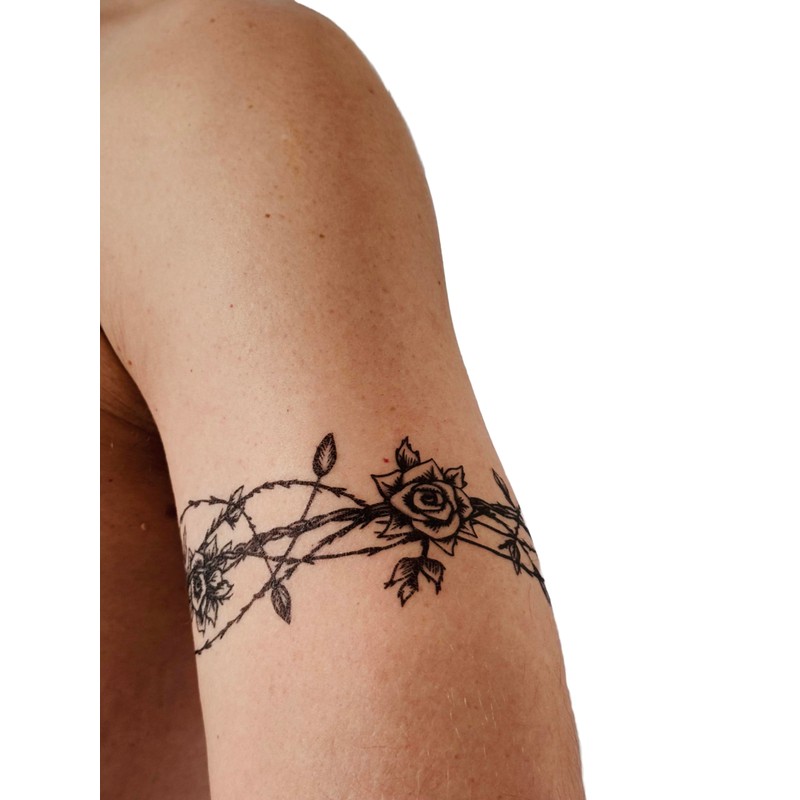 BeyondTattoos Temporary Barbed Wire Tattoos Thorns Tattoos Thorn Tattoo Bracelet