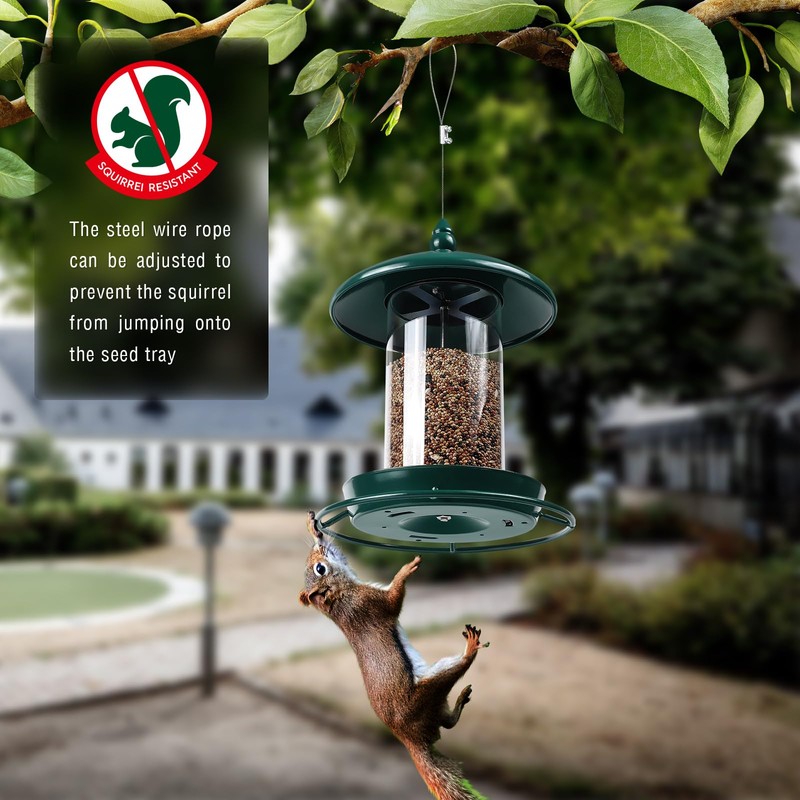 Bird Feeder for Outdoors, Holds 1.50LB Seeds,