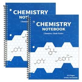 Kolldenn 2 Pcs Organic Biochemistry Spiral Notebook Hexagonal Graph Paper Notebook Chemistry Notebook 8-1/2 x 11 for Drawing Organic Chemistry Structures 3 Hole Punched 112 Pages