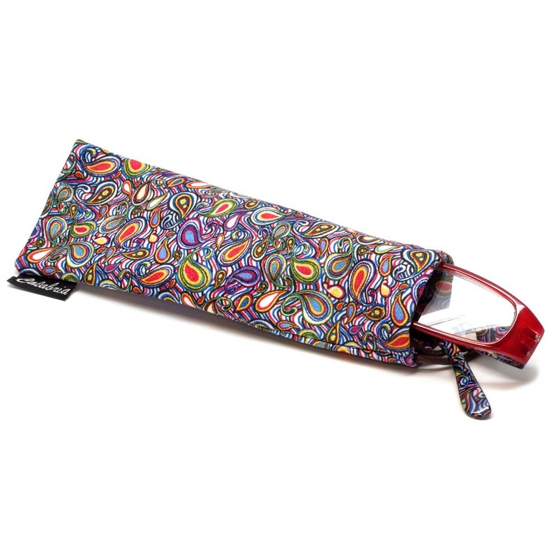 Calabria 735 Classic Vintage Reading Glasses +4.00 Red Women Paisley