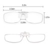 LUFF Reading Glasses Clip Anti-blue light Magnifying Glass Portable Clips(2.0X)