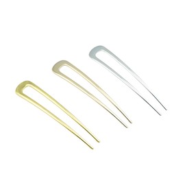 KANXINR 3 Pcs U-Shaped Hair Clips, Forks and Sticks, Hair Clips, Simple Metal, French Gold and Silver, Hair Accessories for Women and Girls,Hair Sticks Suitable for Tying Hair