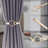 6Pack Curtain Tiebacks Aluminum Alloy Spring Design Curtain Holdback Leaf