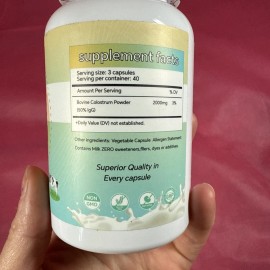 NOAVII Bovine Colostrum 2,000mg 120 Veggie Capsules All Natural Exp. 09/2026 SEALED Q1