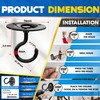 [Upgraded] 200LBS 8Pcs Round Ceiling Hooks with Firmly Rotatable Button,