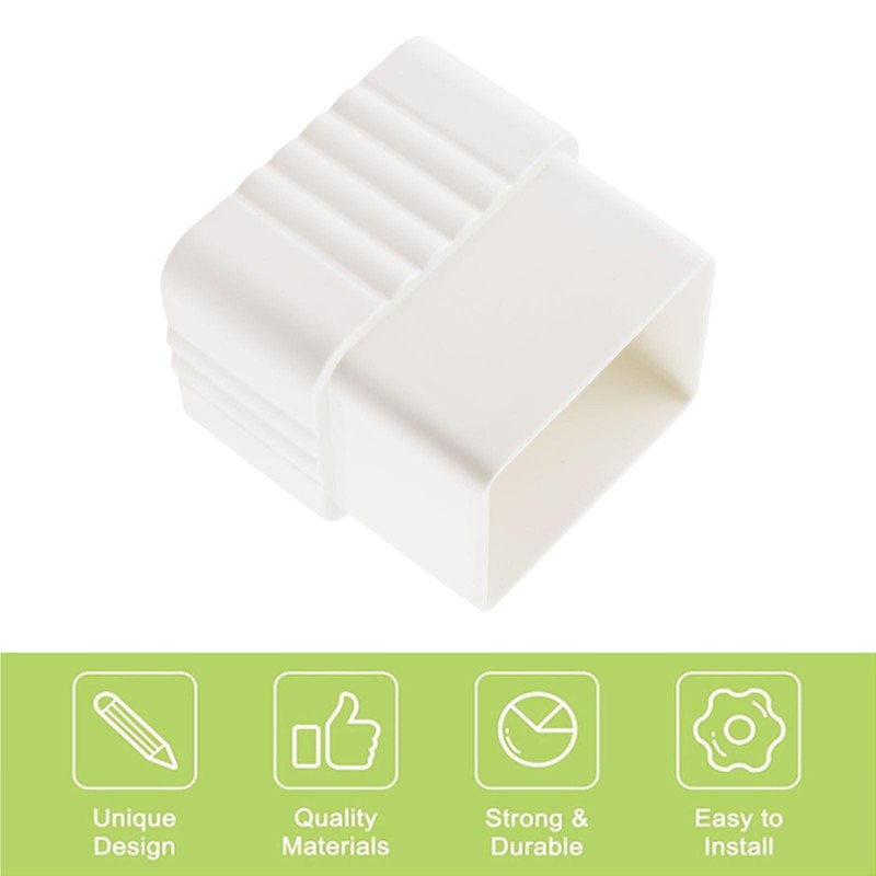 UFURMATE 3x4 to 2x3 Downspout Adapter 1 Pack PVC Gutter