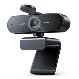 EMEET NOVA 4K Webcam para PC - Ultra 4K HD, enfoque automático PDAF, micrófonos omnidireccionales duales, FOV de 73°, corrección automática de luz, US