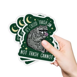 (3Pcs) It's Called Trash Can Not Trash Can Not Sticker, Raccoon Sticker, Motivational Sticker, Cute Raccoon Stickers, Die-Cut Vinyl Stickers Decals for Laptop, Water Bottles (3 Inches)