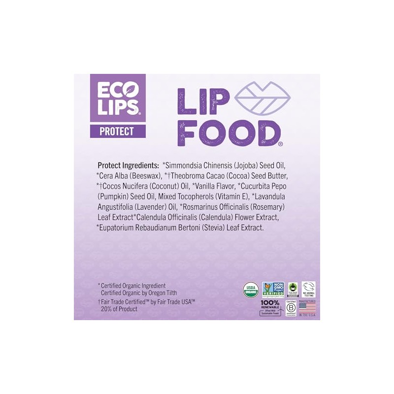 Eco Lips Lip Food - Nutrient Dense & Organic Lip