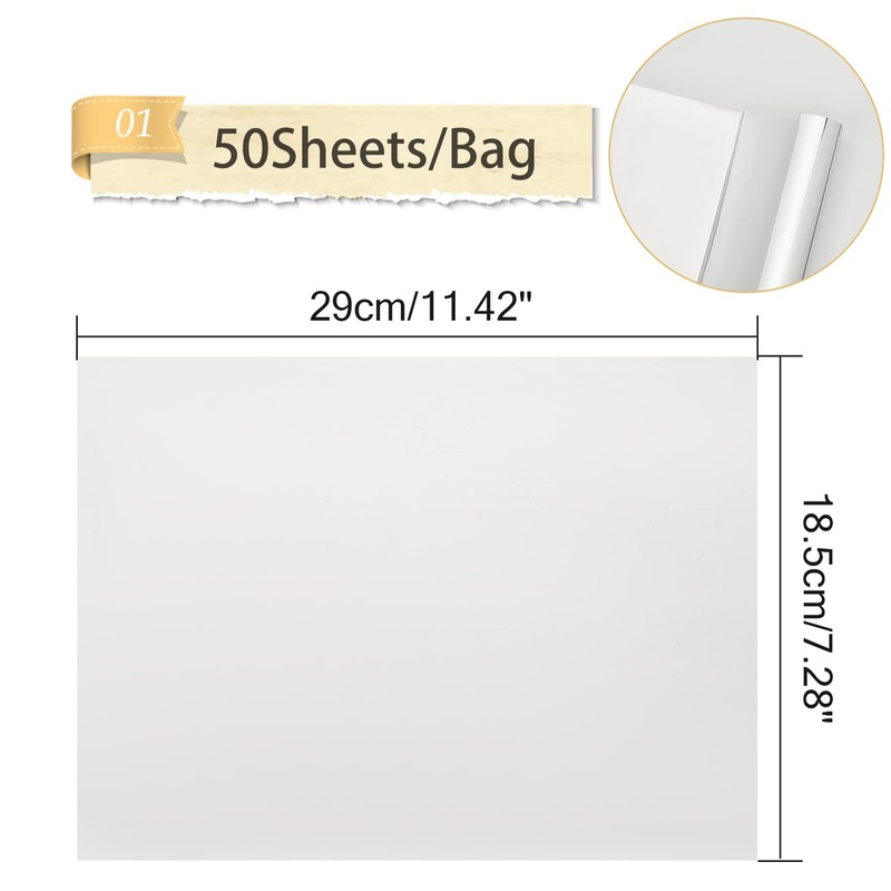 SUPERFINDINGS 50 Sheets A4 Toner Reactive Foil Paper Sheet 29x18.5cm