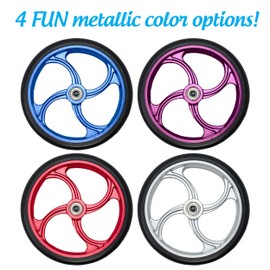 Top Glides Vortex Universal 7 Inch Replacement Wheels Kit - Legs & Glides Included (Blue)