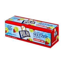 Polar Seltzer Water Cranberry Lime, 12 fl oz cans, 12 pack
