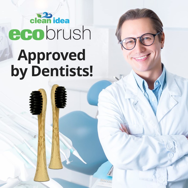 Clean Idea Electric Toothbrush Replacement Heads 4pk – Charcoal Infused