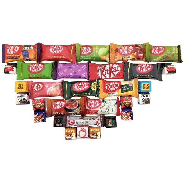 Japanese Kit Kat & Tirol 30 pc selection DIFFERENT FLAVORS assortment