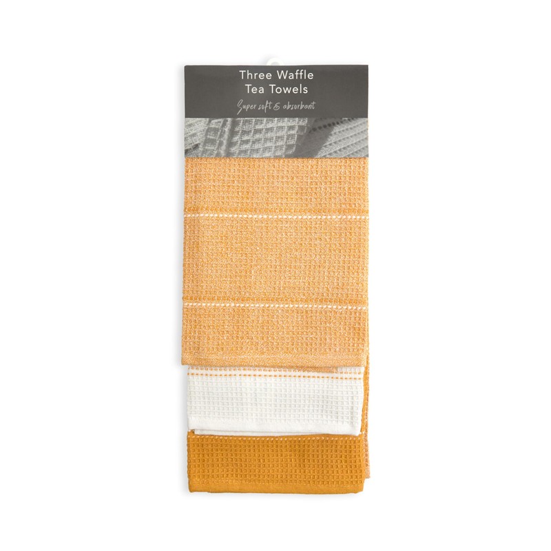 Emma Barclay Utopia 3 Pack Waffle Kitchen Tea Towel Set
