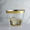 CHATEAU FINE TABLEWARE 100 Pack 9oz Plastic Cups Gold Glitter