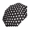 White And Black Polka Dot Umbrella Auto Open Close Folding