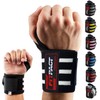 FITPACT Weight Lifting Wrist Wraps Support (PAIR), Elasticated Professional 18”