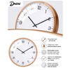 Driini Analog Dome Glass Wall Clock (12") - Wood Frame
