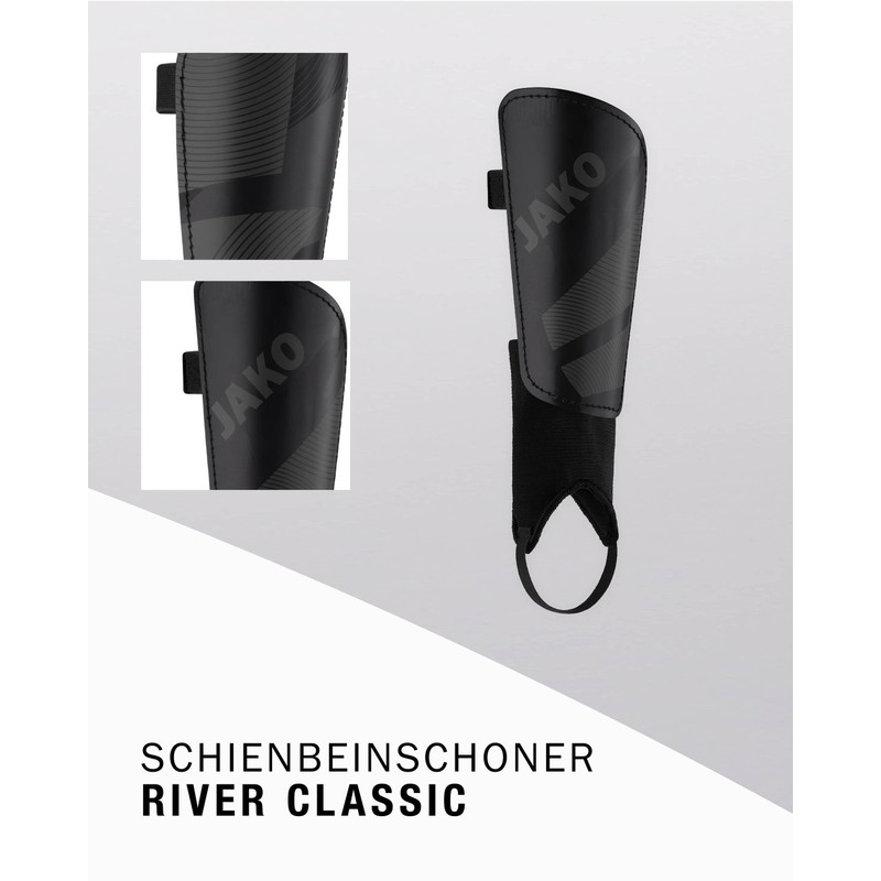 JAKO Unisex Schienbeinschoner River Classic, schwarz, M
