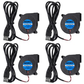 AEDIKO 4pcs 50mm Blower Fan 50 x15mm USB Blower Cooling Fan 5V 5015 Centrifugal Fan Turbo Case Fan Cooler for Exhaust Ventilation Fan Replacement