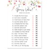24 Wildflower Floral Bridal Shower Games (Guess Who Bride or