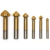 Hakkin 6pcs 90 Degree 3 Flute 6.3-20.5mm HSS Countersink Drill