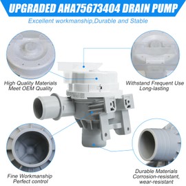 2025 Upgraded AHA75673404 Washer Drain Pump Assembly for LG Washing Machine Drain Pump Replacement Parts AP6978814 PS12748410 WT7405CW WT7250CW WT7100CW WT7300CV AHA75673402 AHA75673404